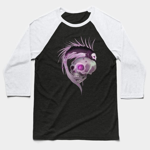 Purple death fish Baseball T-Shirt by TheNeutralDragon